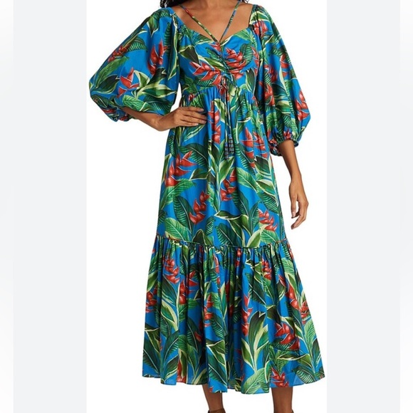 Farm Rio Dream Garden Midi Dress - Picture 6 of 11